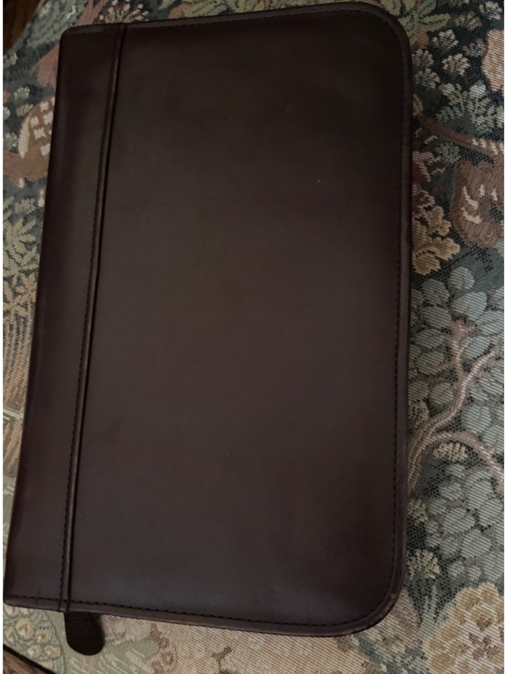 Vintage Coach Brown Leather Zippered 6-Ring Planner Organizer Portfolio